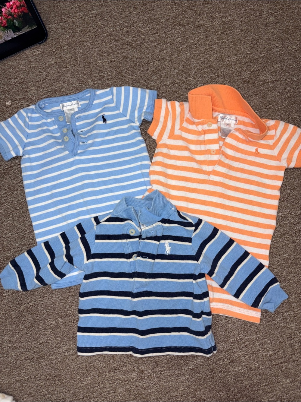 Ralph Lauren Baby Striped Polo Shirts -